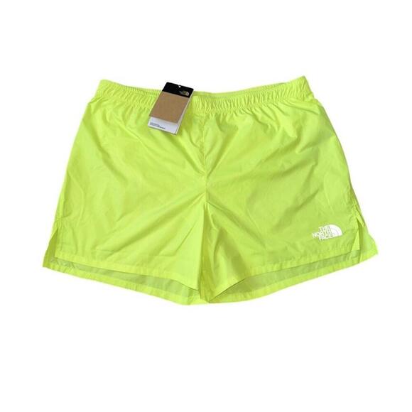 The North Face Shorts Men’s Large Neon Athletic Lightweight Stretch Minimalist - Picture 1 of 4
